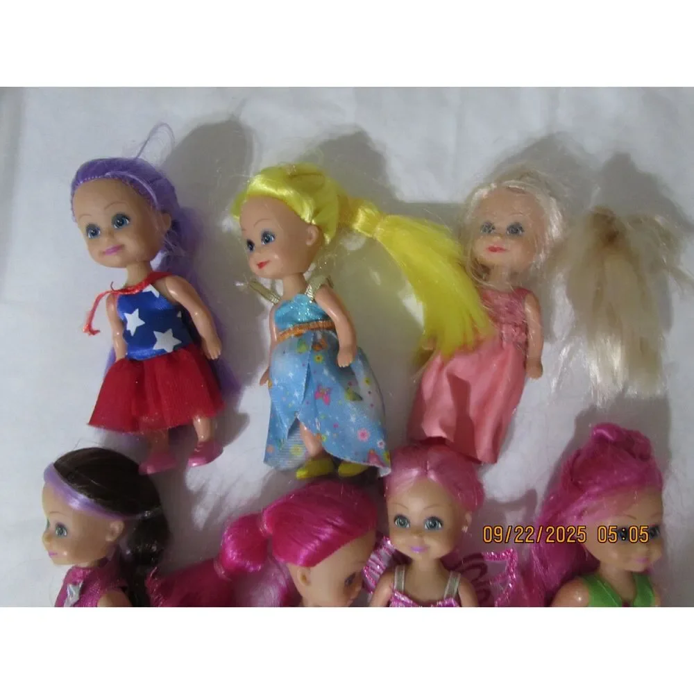 Lot of 9 Sparkle Girlz dolls little friends funville toys girls fairy jeanie ...